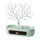 elvesmall  New Upgraded Deer Jewelry Storage Rack Drawer Design Tree Antler Shape Earrings Necklace Ring Jewelry Display Stand Tray Cases
