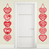 elvesmall 1 Pair Valentine's Day Theme Love Door Hanging Happy Valentines Day Party Decoration Banner