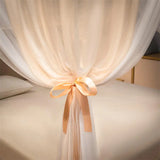 elvesmall  Aesthetic Palace bed Mosquito Net Bed Canopy four door Double Layer Bed Valance room wedding decoration Bed cover bed Curtains
