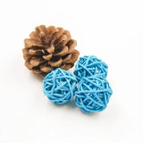 elvesmall 10PCS 3/4/5CM Round Shape Mutil Colors Rattan Ball Sepak Takraw For Christmas Birthday Party & Home Wedding Party Decoration