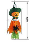 elvesmall 1pcs Halloween Hanging Ghost Decorations Pumpkin Ghost Straw Windsock Pendant for Outdoor Indoor Bar Party Background Decoration