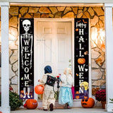 elvesmall Halloween Hanging Door Curtain Banner Pumpkin Ghost Happy Halloween Decorations For Home Trick Or Treat Horror Party Supplies