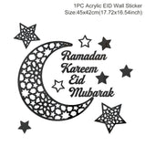 elvesmall Eid Mubarak Decor Wall Sticker Ramadan Decor for Home Ramadan Kareem Gift Eid AL Adha Islamic Muslim Party Decor Wall Decal