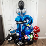 elvesmall 2/6/10pcs/lot 18cm Cube Foil Balloons Dice Foil Ballon Casino Theme Party Adult Birthday Decor Las Vegas Party Poker Theme Party