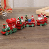elvesmall  Plastic Train/New Wooden Christmas Ornament Merry Christmas Decoration For Home Xmas Gifts Noel Natal Navidad New Year