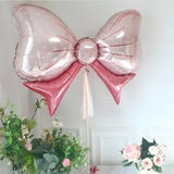 elvesmall 20PCS Bow Tie Aluminium Film Balloon Birthday Party Decoration Props Family Party Decoration Balloons Valentine's Day Decoration
