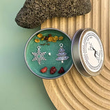elvesmall 8OZ Crystal Candle Wholesale Tin Can Vanilla Scented Candles In Jars Real Herbs Crystal Candles Home Decoration Lily Rose
