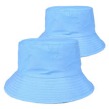 elvesmall Cotton Summer Foldable Bucket Hat Unisex Women Outdoor Sunscreen Hat Pure Color Fishing Hunting Cap Men Basin Chapeau Beach Cap