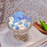 elvesmall Icecream Candles Fake Dessert Food Scented Candles In Jars Wedding Gift for Guest Raspberry Jam Candle Home Decoration