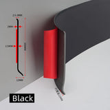 elvesmall 3Mx10cm PVC Skirting Line Border Stickers Self-adhesive Wall Decorative Strip Background Living Room Baseboard Floor Edge Strip