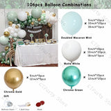 elvesmall Doubled Pearl Tiffany Blue Balloons Garland Arch Wedding Valentines Ball Decoration Matte White Ballon Kit Birthday Baby Shower