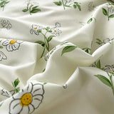 elvesmall Floral Printed Duvet Cover Set with Sheet Pillowcases No Filling Warm Cute Cartoon Bed Linen Full Queen Size Home Bedding Set