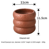 elvesmall  Nordic cement pot simple personality creative literary green plant succulent pot vase home room decoration gardening supplies
