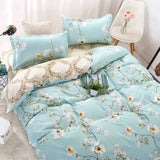 elvesmall Hot sale high quality bedding double sanded quilt cover sheet pillowcase four-piece set