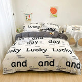 elvesmall  Cute Bear Bedding Set Girls Boys Kids Single Double Size Flat Sheet Duvet Cover Pillowcase Bed Linens White Blue Home Textile