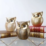 elvesmall Creative Resin Owl Ornaments Living Room Office Table Decorative Handicrafts Home Desktop Decoration Accessories, Friend Gifts