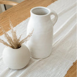 elvesmall  Personalize Vintage Wedding Table Runner,Retro Burr Texture Dining Table Path,Cotton Gauze Kitchen Dinner Chair Decoration