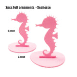 elvesmall 2Pcs Little Mermaid Theme Party Decorations DIY Felt Coral Table Ornament Under the Sea Girl Birthday Party Supplies Baby Shower