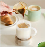elvesmall  -  Jade Glass Cup Retro Green Glass High Borosilicate Glass Heat resistant Tea Cups Glass Coffee Mug Drinkware Dinking milk water