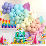 elvesmall 107pcs Macaron Color Balloon Garland Arch Kit Wedding Birthday Party Decor Ballon 1st Birthday Kids Baby Shower Latex Baloons