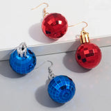 elvesmall Christmas Acrylic Mirror Disco Ball Drop Earring for Women Creative Rock 3D Bulb Dangle Earrings Xmas New Year Jewelry