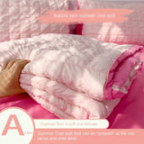 elvesmall  Summer Quilt Comforter Quilt Seersucker  Household Machine Washable Suitable Cool and Refreshing  Blanket