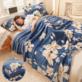 elvesmall Girls Cartoon Strawberry Flannel Blanket Warm Bedspread Sheet Fuzzy Soft Fleece Plush Blankets For Bed Sofa Nap Shawl Blankets