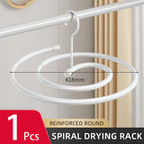 elvesmall Round Spiral Quilt Sheets Hanger Bed Linen Covers Rotating Drying Rack Clothes Blacket Holder Outdoor Household Balcony Hanging