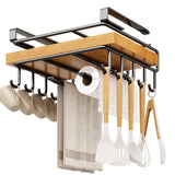 elvesmall  Kitchen Under Cabinet Basket Storage Shelf Cutting Board Rack Kitchen Closet Rack Under Desk Cabinet Office Bathroom Organizers