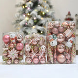 elvesmall 29/20Pcs Christmas Tree Balls Hanging Pendant Candy Cane Pine Cone Ornament Set Christmas Home Decoration 2024 Navidad New Year