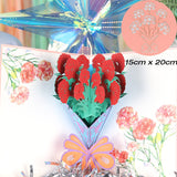 elvesmall 3D Pop UP Flower Greeting Cards Birthday Invitation Card Handmade Butterfly Thank You Postcard Wife Mom Girlfriend Teacher Gift