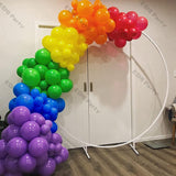 elvesmall 7Ft-23Ft Matte Red Yellow Green Rainbow Color Balloons Garland Arch Kit Kid Birthday Party Baby Shower Decoration Purple Ballon