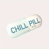 Chill Pill Pillow - Decorative Chill Pillows For Preppy Room Decor - Funny Cushions, Seat Cushions, Footrests, Birthday Gifts For Teacher, Doctor, Nurse, Lawyer Student, Best Friend, Sister