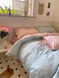 elvesmall Pastel Pillowcase With Ties Bedding Set