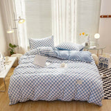 elvesmall Small Checker Bedding Duvet Cover Set