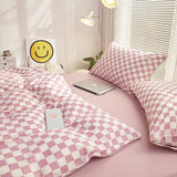 elvesmall Small Checker Bedding Duvet Cover Set