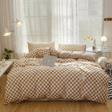elvesmall Small Checker Bedding Duvet Cover Set