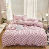 elvesmall Small Checker Bedding Duvet Cover Set