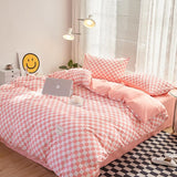 elvesmall Small Checker Bedding Duvet Cover Set