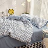 elvesmall Small Checker Bedding Duvet Cover Set