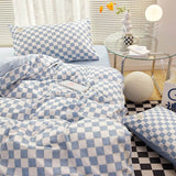 elvesmall Small Checker Bedding Duvet Cover Set