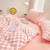 elvesmall Small Checker Bedding Duvet Cover Set