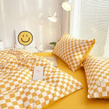 elvesmall Small Checker Bedding Duvet Cover Set