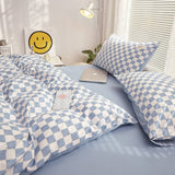 elvesmall Small Checker Bedding Duvet Cover Set