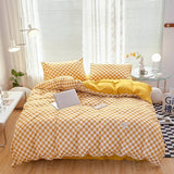 elvesmall Small Checker Bedding Duvet Cover Set