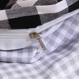 elvesmall Black Plaid Bedding Set