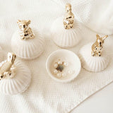 elvesmall Elegance Animal Figurine Handle Jewelry Storage Jar
