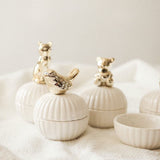 elvesmall Elegance Animal Figurine Handle Jewelry Storage Jar