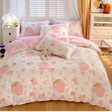 New Spring and Summer Small Fresh Thickened Four-Piece Wool Bedding Set