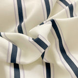 elvesmall Blue Striped Minimalist Bedding Set